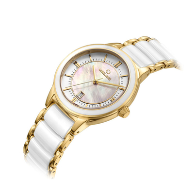 Women Fashion Stainless Steel Quartz Watch Waterproof OEM Business Wrist Lady Analog Watch