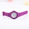 Promotional Gifts Silicone Rubber Bracelet Watch Purple Color With RoHS & CE Approval