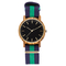 Colorful Nylon Strap Zebra Wood Luxury Custom Logo Unisex Wrist Watch for men and women