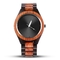 Custom Logo Wooden Mens Quartz Watch With Analog Dial Display , 2 Year Battery Life