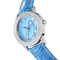 Bule MOP Dial Womens Fashion Watch Stones Zinc Alloy Case With Leather Strap